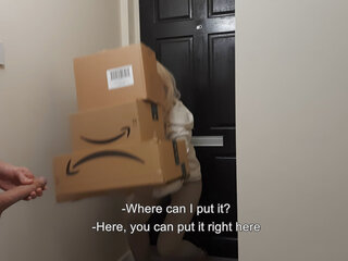 Amazon Delivery damsel Couldn't Resist Naked Jerking off | xHamster
