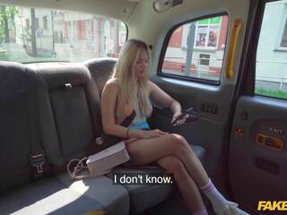 Fake Taxi Irina Cage is a splendid blonde Russian who fucks a taxi driver