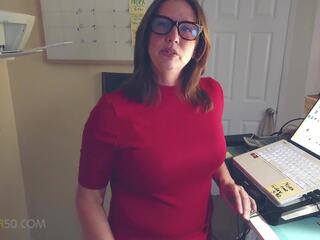 A voluptuous adult MILF gets a Visit to Her Office from a young man in it but He Finds that His Coworker is a Nymphomanic Nora 2