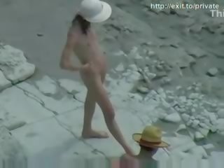 Nude beach x rated film smashing amateur couple