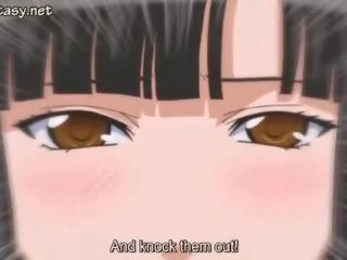 Erotik anime gjuhustër duke rubbed